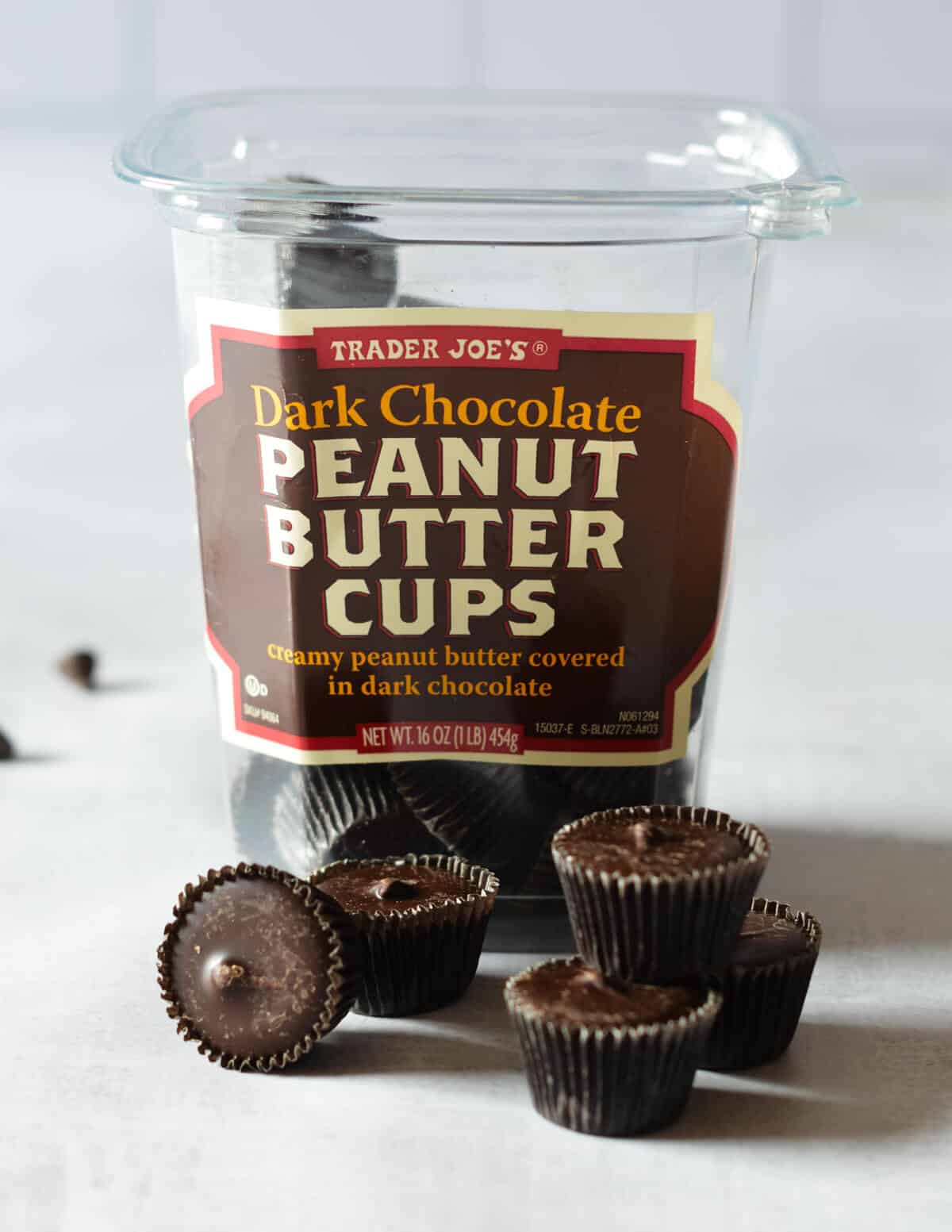 trader joe's dark chocolate peanut butter cups. 